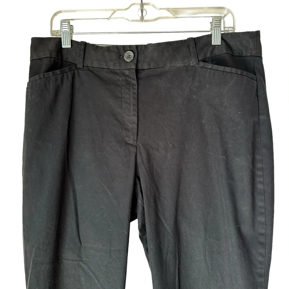 Talbots Perfect Crop Curvy Black Pants, 12